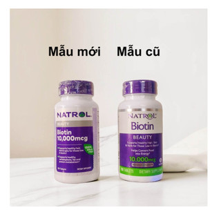 Viên Uống Hỗ Trợ Mọc Tóc, Móng Natrol Biotin 10.000mcg 100 viên Nội Địa Mỹ
