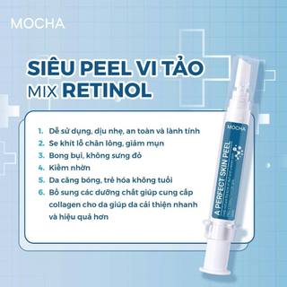Peel siêu vi tảo mix Retinol MOCHA Siêu vi tảo peel da tại nhà giúp da căng bóng khỏe mạnh, đều màu da, giảm thâm mụn