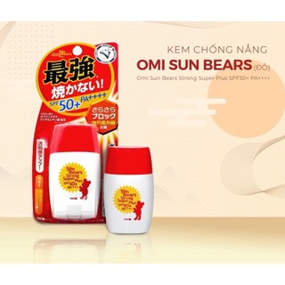 <HÀNG CHÍNH HÃNG> Kem chống nắng Omi Sun Bears Super SPF 50+ PA+++ 30ml (nắp đỏ)- OhayoShop