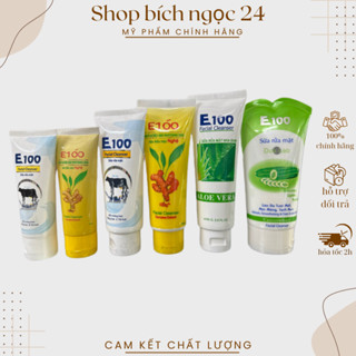 Sữa Rửa Mặt E100 Nghệ - Sữa Bò - Dưa Leo - Nha Đam 100g
