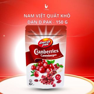 Nam việt quất sấy khô Dried Cranberry Dan. D Pak nhập khẩu Canada túi 150g - dùng trực tiếp hoặc theo công thức ăn kiêng
