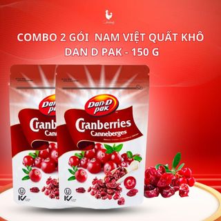 Combo 2 bịch Nam việt quất sấy khô Dried Cranberry Dan. D Pak 150g - Sản phẩm nhập khẩu từ Canada