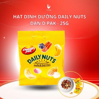 Hạt dinh dưỡng Daily Nuts xuất khẩu Dan. D Pak túi 25g - Gói nhỏ tiện lợi, phù hợp ăn kiêng