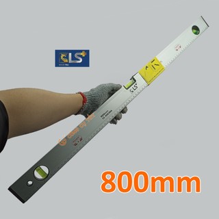 Thước thủy xám có hít dài 30-120cm chính hãng LS+ chuyên đo góc nghiêng, điều chỉnh độ cân bằng mặt phẳng