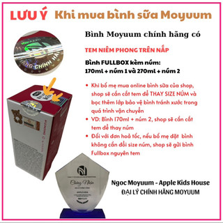 (Tặng sticker) Thế hệ 3- Bình sữa Moyuum Thỏ Hồng 170ml/270ml