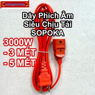 Dây phích âm - phích cái sopoka siêu chịu tải d3000w dài 3 mét - 5 mét