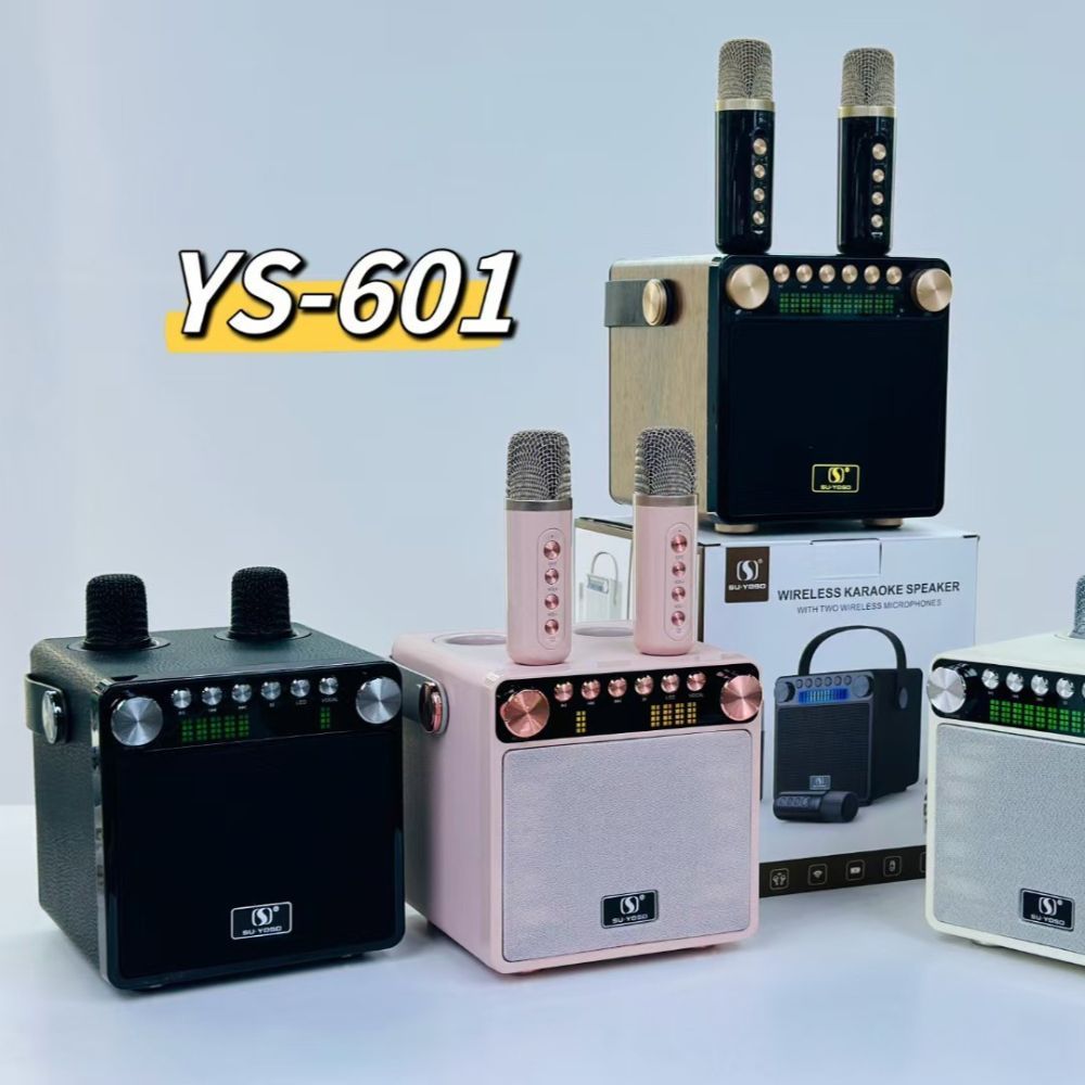 Loa Bluetooth Mini Karaoke Kèm 2 Micro SU-YOSD YS-601 - Phong cách cổ điển - Bass siêu ấm | BigBuy360 - bigbuy360.vn