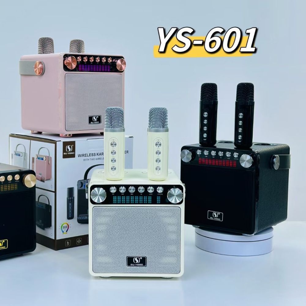 Loa Bluetooth Mini Karaoke Kèm 2 Micro SU-YOSD YS-601 - Phong cách cổ điển - Bass siêu ấm | BigBuy360 - bigbuy360.vn