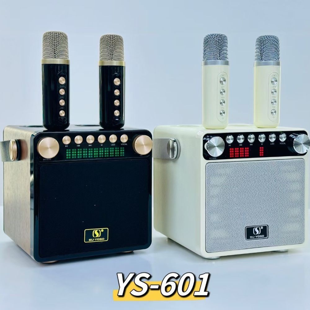 Loa Bluetooth Mini Karaoke Kèm 2 Micro SU-YOSD YS-601 - Phong cách cổ điển - Bass siêu ấm | BigBuy360 - bigbuy360.vn