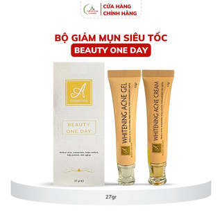 Kem giảm mụn siêu tốc độ Mềm beauty one day, mờ thâm mụn, trắng da mặt 27g