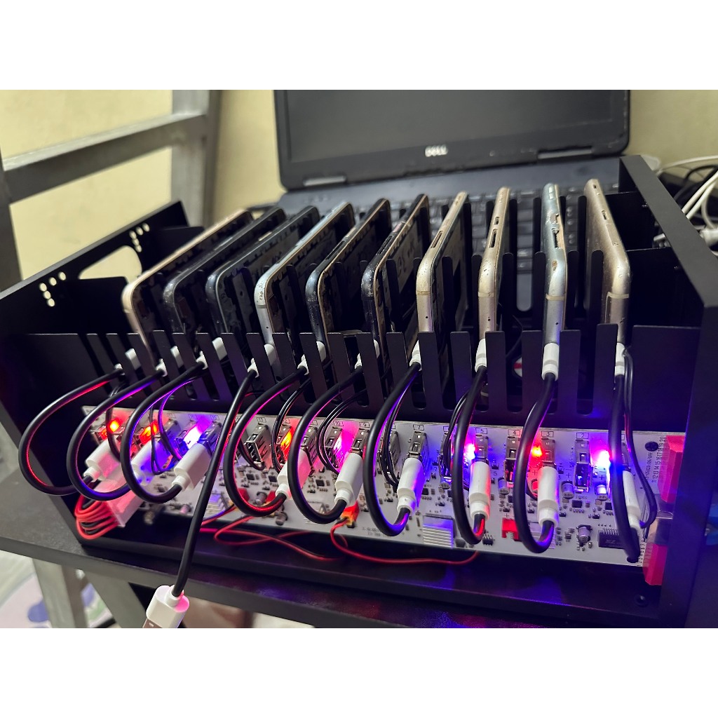 Bộ Box Phone Farm OTG (BOX LAN HỞ) ,Box LAN hở không nắp, tặng kèm phần mềm laixi, maxtipiop,...