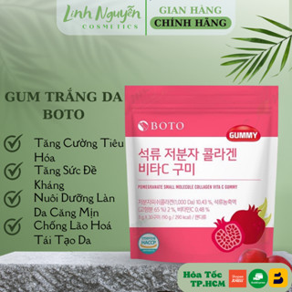 Kẹo Collagen Lựu Boto Kẹo Dẻo Gummy Collagen Vitamin C Hàn Quốc 30 Viên