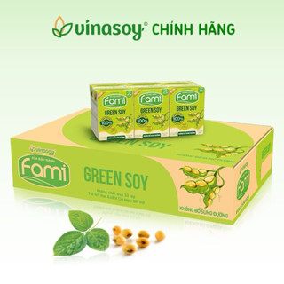 Thùng sữa đậu nành Fami Green soy rất ít đường/không bổ sung đường(36*180ml)