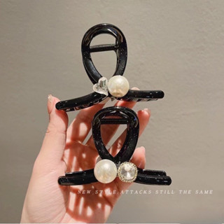  Kẹp Tóc Càng Cua Đính Đá Ngọc Trai Thời Trang Hàn Quốc 2024 Phụ Kiện Tóc Nữ 