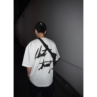 Áo Thun Nam Unisex Tay Lỡ Dáng Rộng Hàn In Chữ Sau