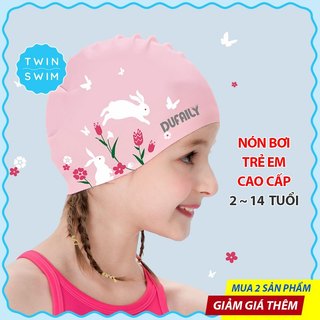 Nón Bơi Trẻ Em Twin Swim, Mũ Bơi Trẻ Em Cao Cấp, Phù Hợp Dùng Cho Bé Gái Và Bé Trai 2-14 Tuổi