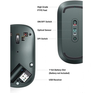 [Hỏa Tốc]Chuột không dây Ugreen Bluetooth MU001 loại Mỏng Silent