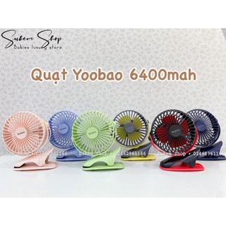 Quạt tích điện mini yoobao f04 6400mah- xoay 360 độ kẹp/ để bàn tiện lợi