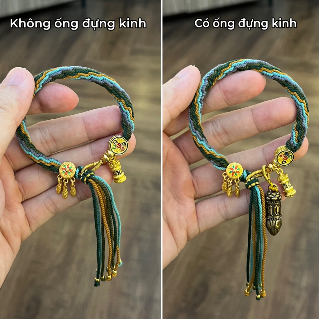 Vòng tay Tây Tạng - Đi kèm hộp thư pháp - Vòng tay bình an, may mắn - Vòng tay Phật giáo.