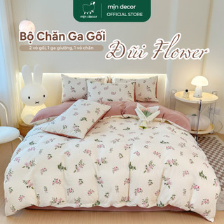 Bộ Chăn Ga Gối Cotton Đũi Vintage Mịn Decor, Ga Nệm Đủ Size 1m2 Đến 2m2, Miễn Phí Bo Chun Làm Phủ (Không Kèm Ruột)