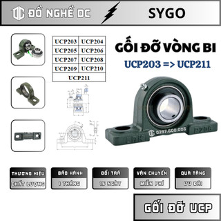 Gối đỡ vòng bi, gối đỡ bạc đạn ucp sygo ukb ucp203, ucp204, ucp205, ucp206, ucp207, ucp208, ucp209, ucp210, ucp211