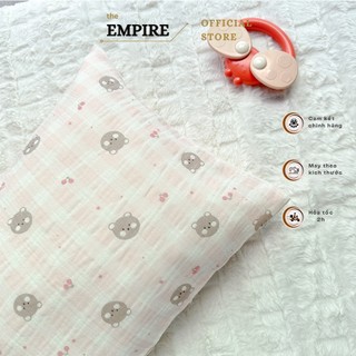 Vỏ gối nằm mềm êm EMPIRE chất vải xô muslin mềm mịn cho bé có khóa kéo giúp bé ngủ ngon - Bình Châu Bedding & Decor