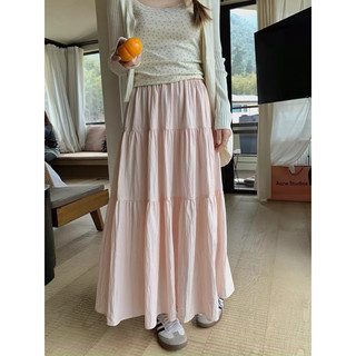 CHÂN VÁY MIDI 3 TẦNG HỒNG NHẠT CUTE