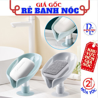 Đĩa Đựng Xà Phòng Hình Chiếc Lá - Khay Xà Bông Có Khe Thoát Nước- Giá Để, Kệ Dán Tường Để Xà Phòng
