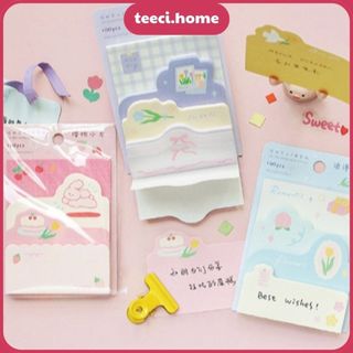 Set 4 sticky giấy note to do list ghi chú 100 trang best wish teeci m035