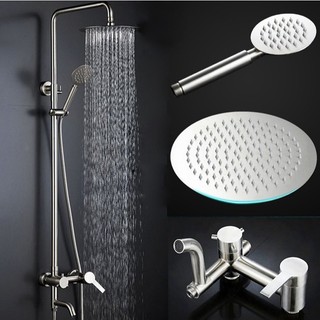 Bộ sen cây sen tắm đứng nóng lạnh inox 304 dáng tròn bộ vòi sen tắm đứng cao cấp bảo hành 3 năm -