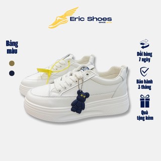 Giày thể thao nữ GGBB, Giày nữ basic chất liệu da chống nước, Sục nữ thể thao đế độn 4 phân