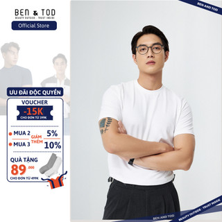 Áo thun nam cổ tròn BEN & TOD 032 vải cotton form body trẻ trung thanh lịch đơn giản basic cao cấp
