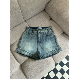 Quần short jean nữ ôm form cạp cao, jean co giãn màu bụi đẹp ạ