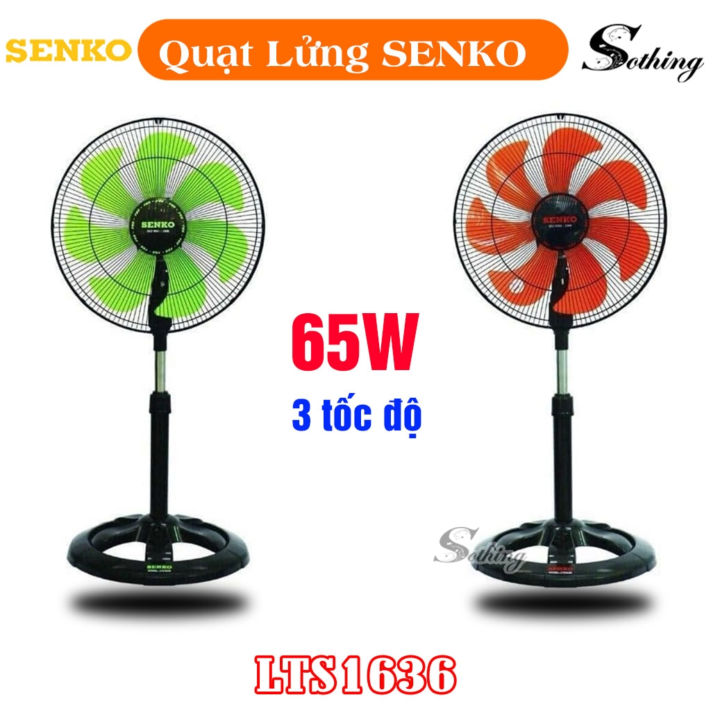 Quạt Lỡ Đứng Senko LTS1636 SOTHING Xiangwu 7 Cánh 3 Tốc Độ Gió Êm Ái - Quạt Đứng Mát Không Tiếng Ồn 