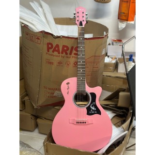 Đàn Guitar Acoustic Có ty chỉnh ST.M1 - Aciton thấp dễ tập - Kèm 7 phụ kiện ( ưu đãi tặng capo)