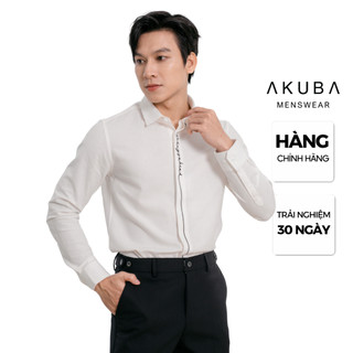 Áo sơ mi trắng nam AKUBA tay dài công sở, thoáng mát, thấm hút mồ hôi tốt 01M0343