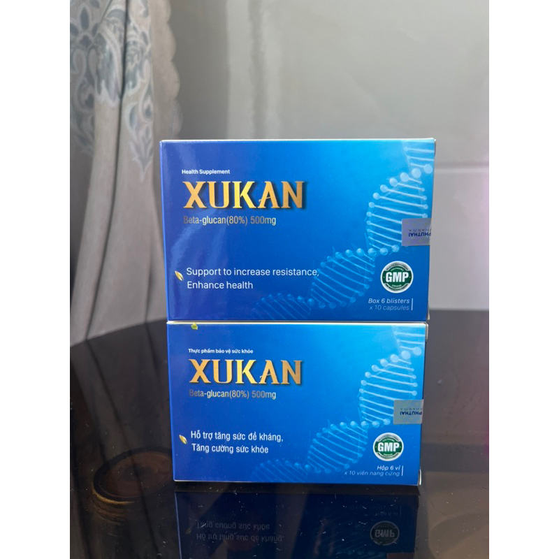 Viên uống BETAGLUCAN 500mg XUKAN đào thải HPV, tăng cường hệ miễn dịch (che tên sp)