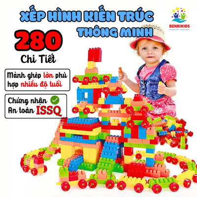 Đồ Chơi Xếp Hình Lắp Ghép Phát Triển Trí Tuệ, Xếp Hình Sáng Tạo Nhiều Màu Sắc Cho Bé