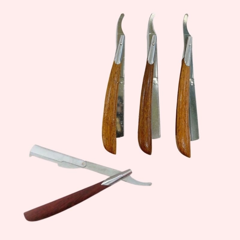 Dao cạo inox cán gỗ cao cấp