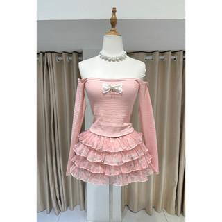 Ruby skirt 2~ chân váy hoa màu hồng