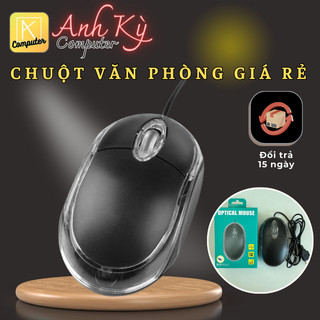 Chuột máy tính có dây USB 2.0, chuột văn phòng giá rẻ có Led - Anh Kỳ Computer