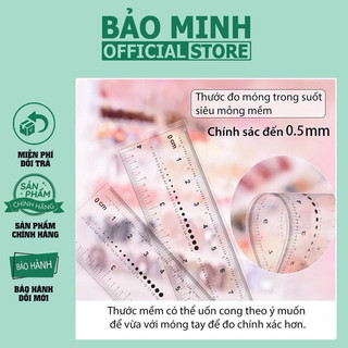 Thước Đo kích thước móng tay giả Chuyên Dụng cho thợ nail - Thước dẻo đo móng , Fom chuyên dụng