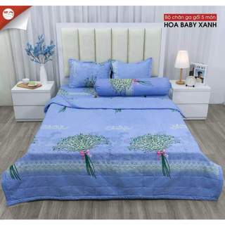 Chăn hè cotton poly trần bông 3 lớp Hoa baby siêu nhẹ