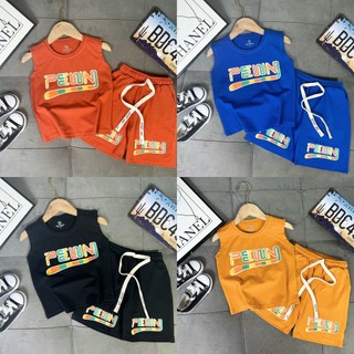 Sét bộ bé trai, bộ sách nách bé trai, chất liêu thun cotton 4 chiều mềm mịn