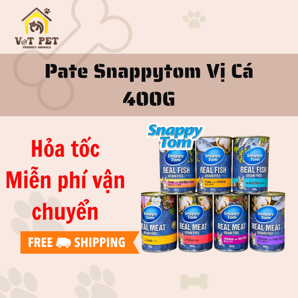 Pate Snappy Tom  lon 400gr