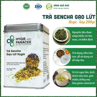 Trà Sencha Gạo Lứt Hygie Giảm Cân Detox Giải Nhiệt Chống Oxy Hóa Đẹp Da Đẹp Dáng Hộp 200gr