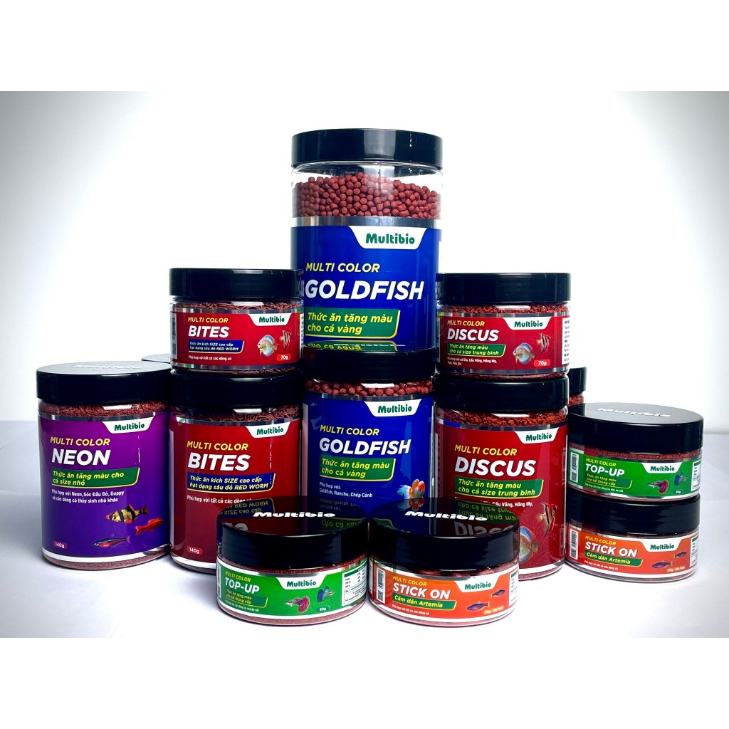 Thức Ăn Cho Cá Tăng Màu Multi Color -Thức Ăn Cho Các Dòng Cá Cảnh, Cám Chìm, Cám Nổi, Cám Dính Guppy