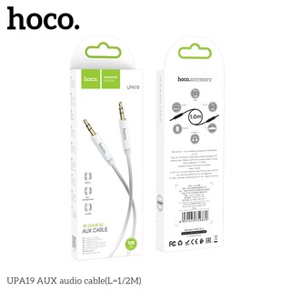 Dây cáp, dây line, dây chuyển đổi âm thanh, tín hiệu - hoco upa19 - white, aux audio, dài 1m, 2 đầu jack 3.5mm