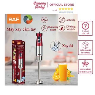 Máy Xay Cầm Tay Đa Năng RAF 600W Máy Xay Ăn Dặm Cho Bé Kiêm Máy Xay Sinh Tố Mini Xay Thịt Cá Tỏi Ớt Bằng Tay Đa Năng