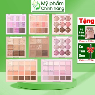 Bảng Phấn Mắt Dasique 9 Màu Và 18 Màu Summer Coral Almond Vanilla Candy Berry Beige Knit
